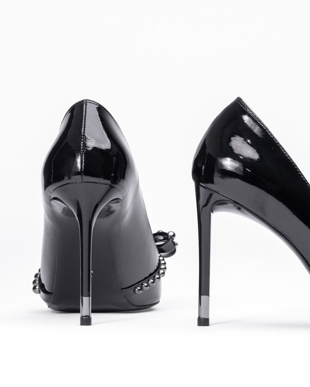 Kadın Boncuk Detaylı Sivri Burun İnce Topuklu Ayakkabı - Mary Shoes