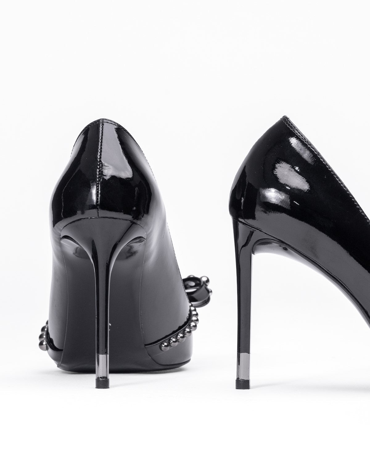 Kadın Boncuk Detaylı Sivri Burun İnce Topuklu Ayakkabı - Mary Shoes
