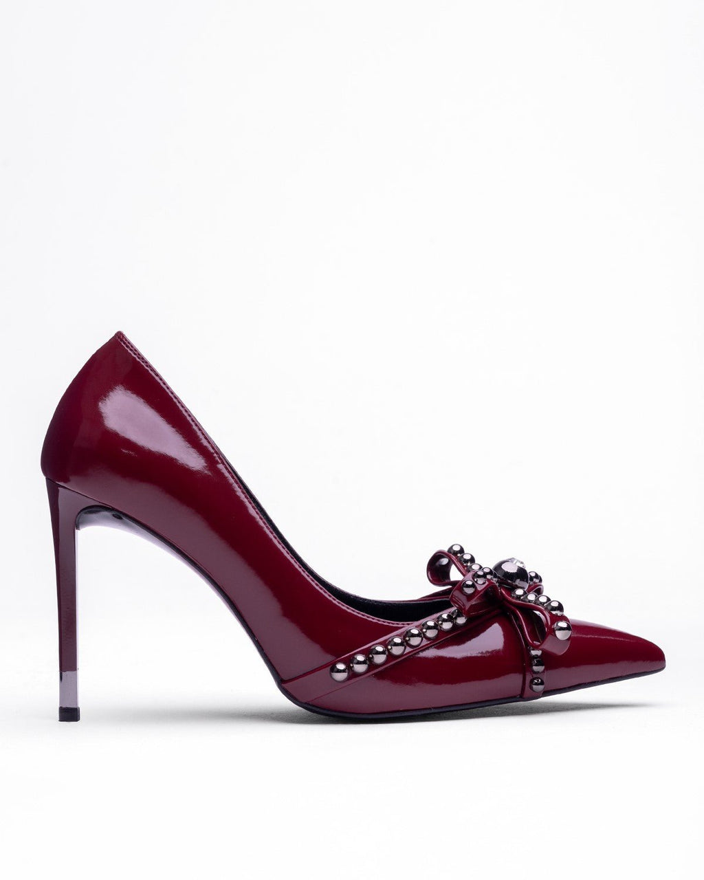 Kadın Boncuk Detaylı Sivri Burun İnce Topuklu Ayakkabı - Mary Shoes