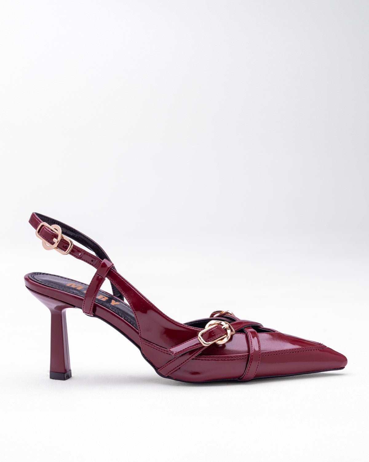 Kadın Çapraz Bantlı Sivri Burun Topuklu Ayakkabı - Mary Shoes