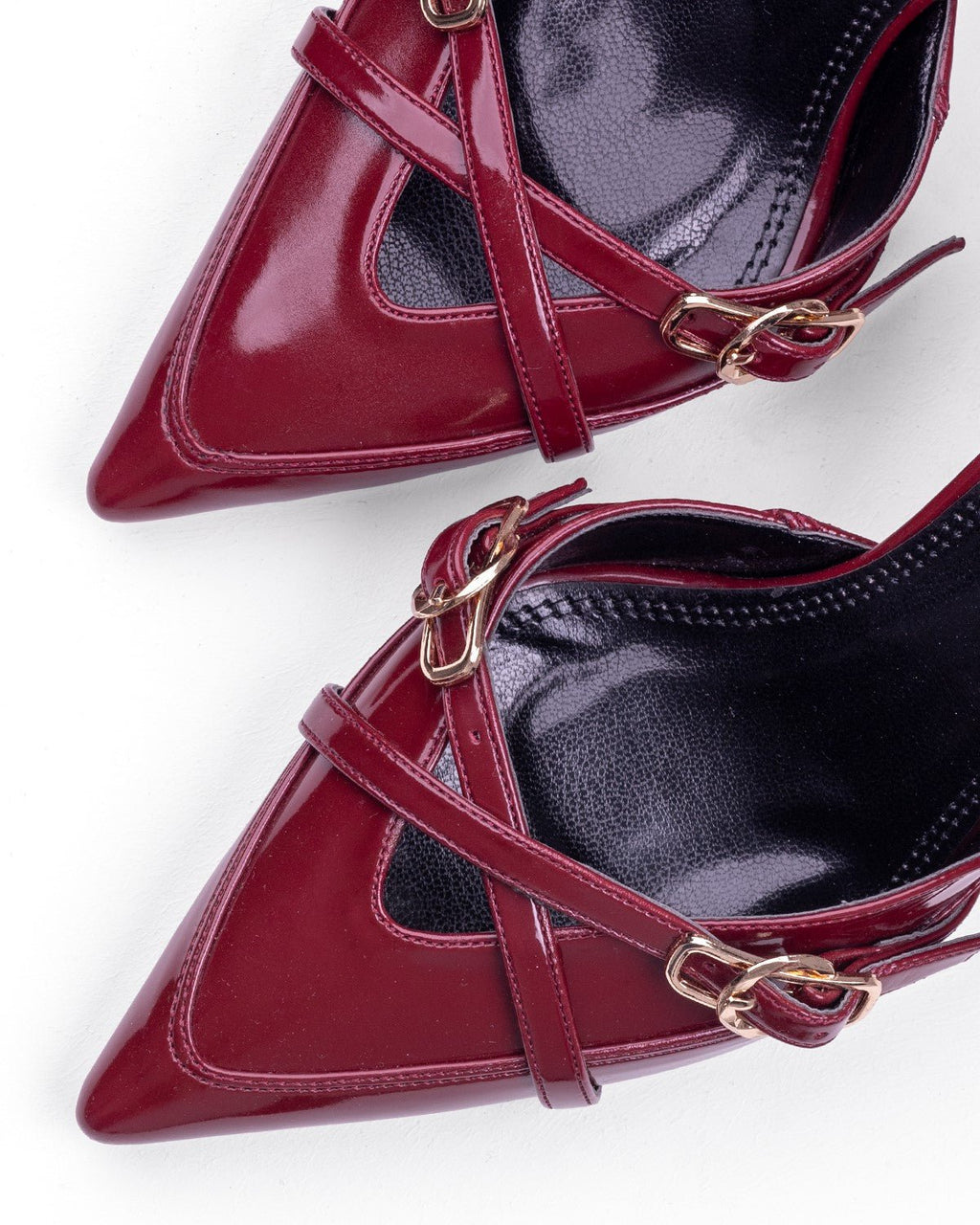 Kadın Çapraz Bantlı Sivri Burun Topuklu Ayakkabı - Mary Shoes