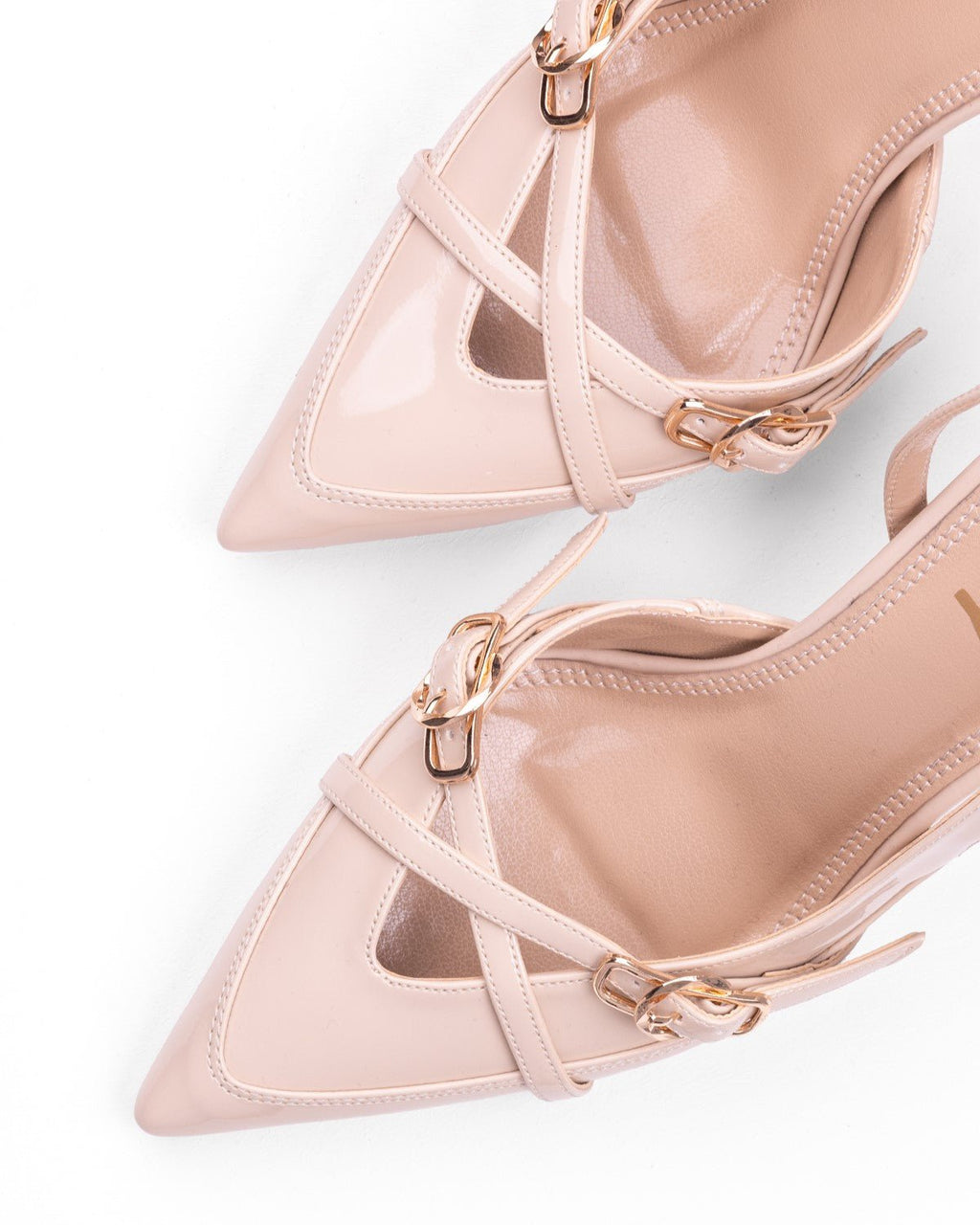 Kadın Çapraz Bantlı Sivri Burun Topuklu Ayakkabı - Mary Shoes