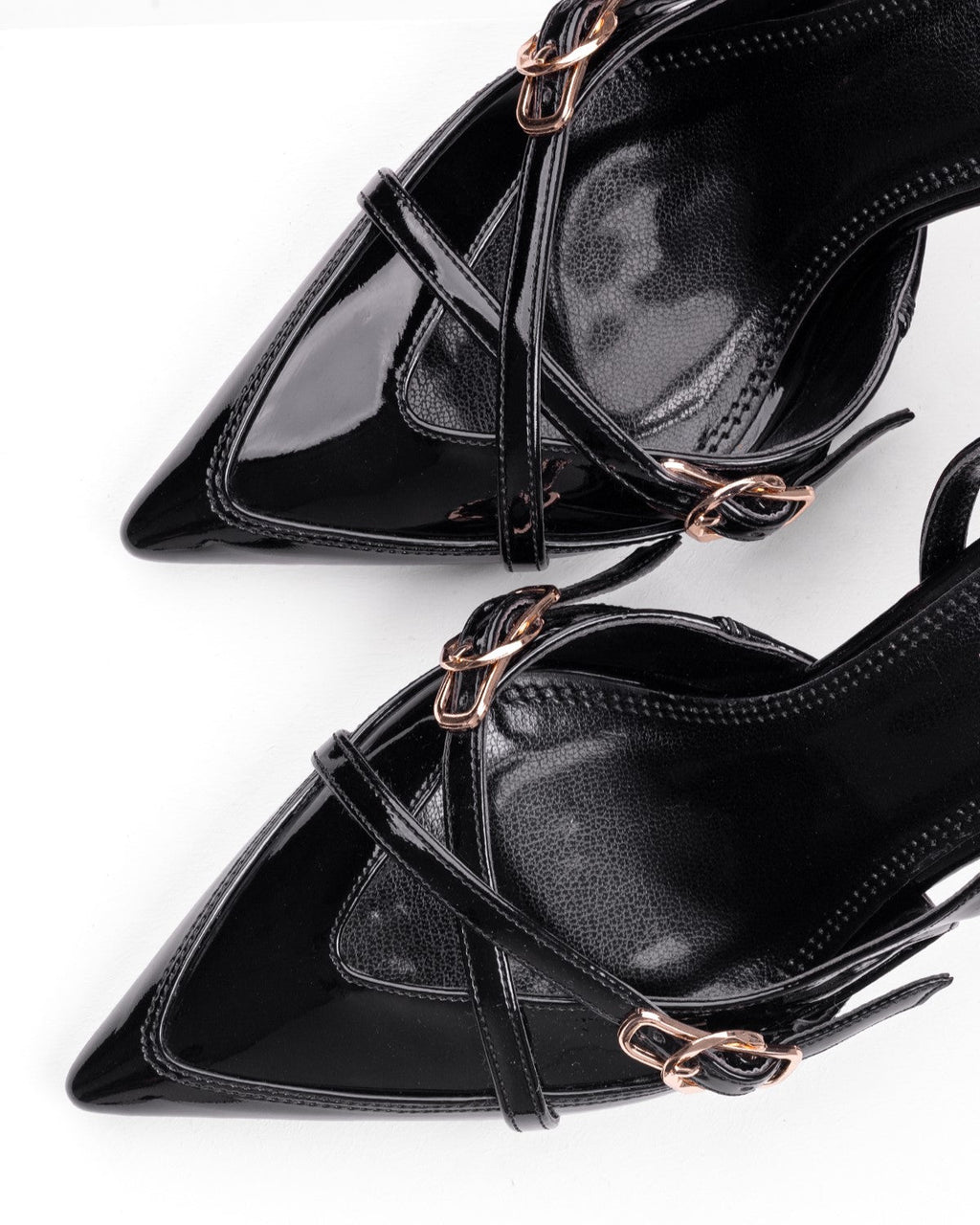 Kadın Çapraz Bantlı Sivri Burun Topuklu Ayakkabı - Mary Shoes