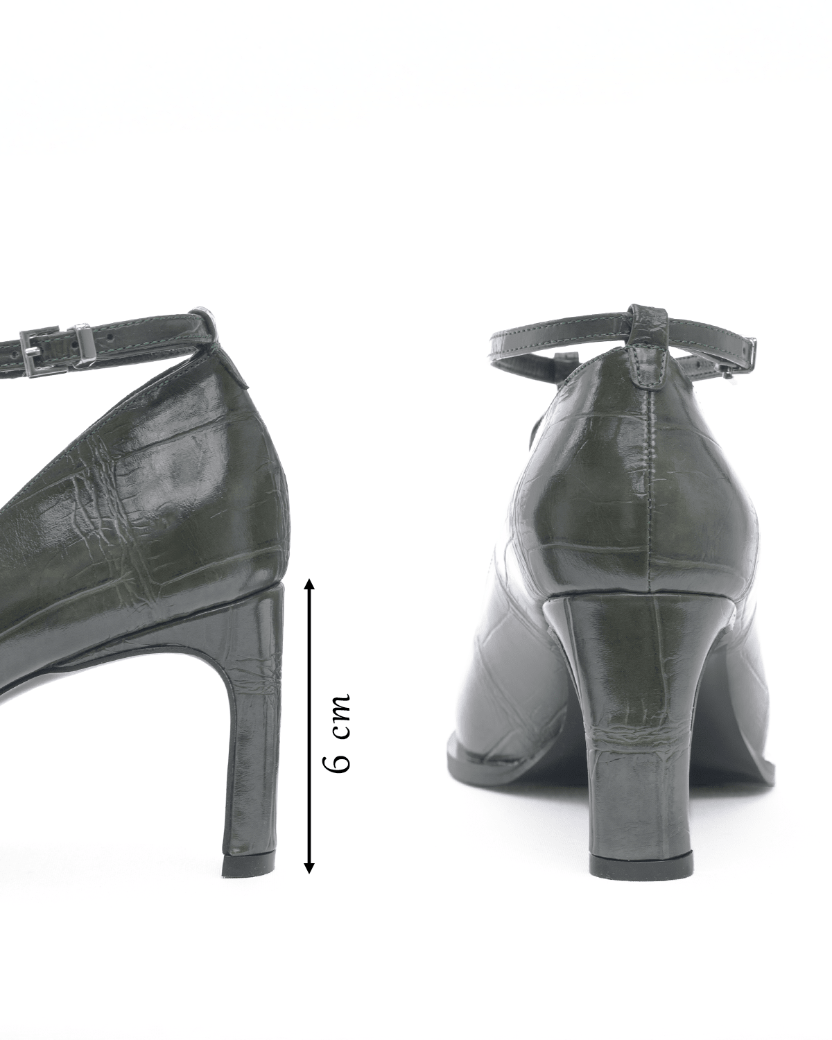 Kadın Düğme Detaylı Sivri Burun Topuklu Ayakkabı - Mary Shoes