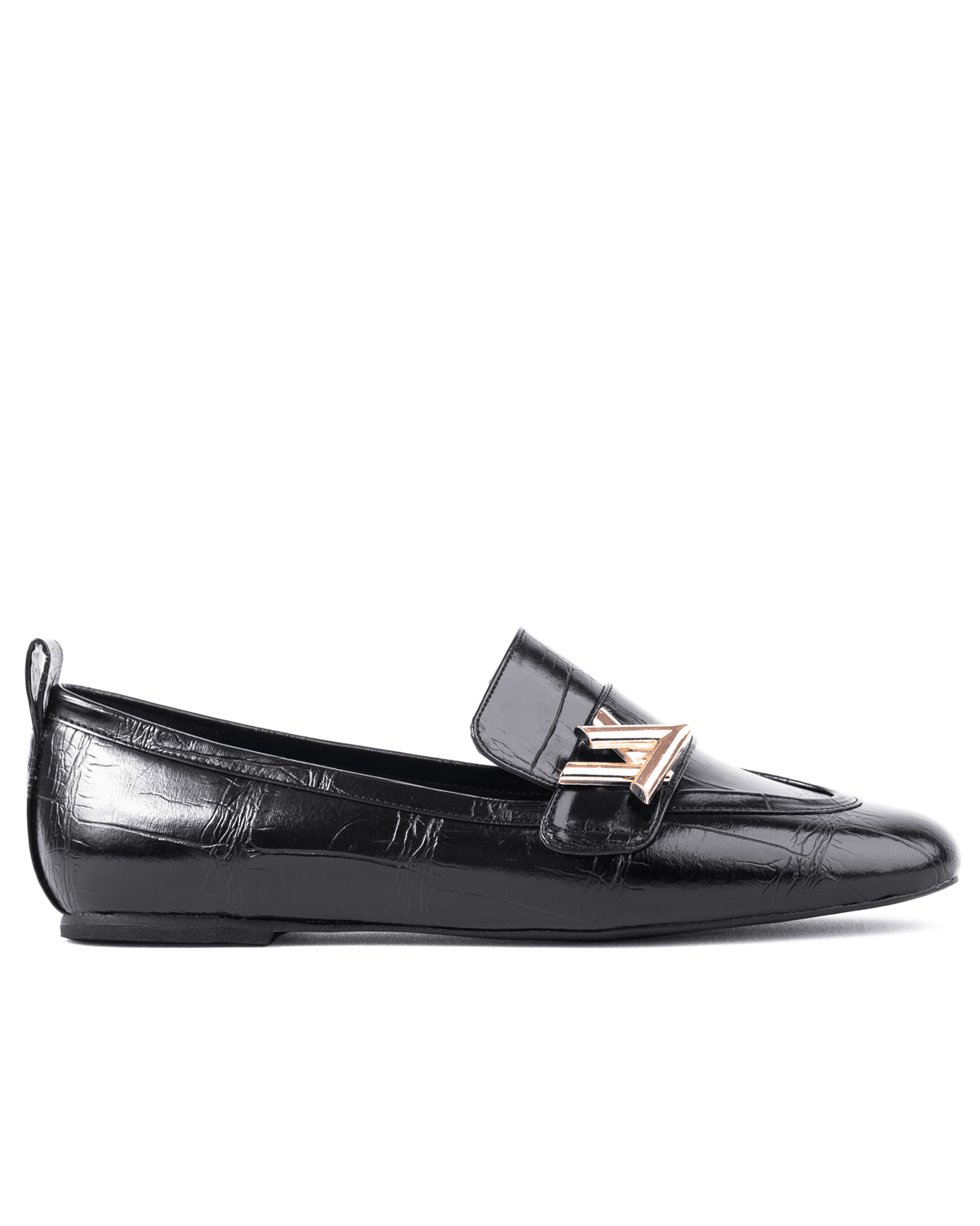 Kadın Düz Taban Şık Metal Aksesuarlı Loafer - Mary Shoes