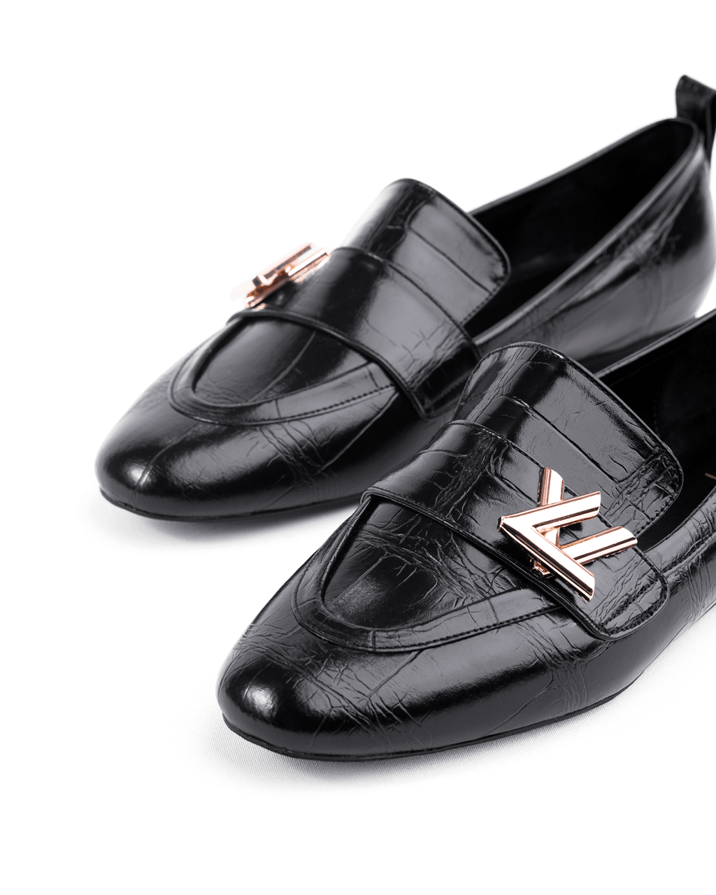 Kadın Düz Taban Şık Metal Aksesuarlı Loafer - Mary Shoes
