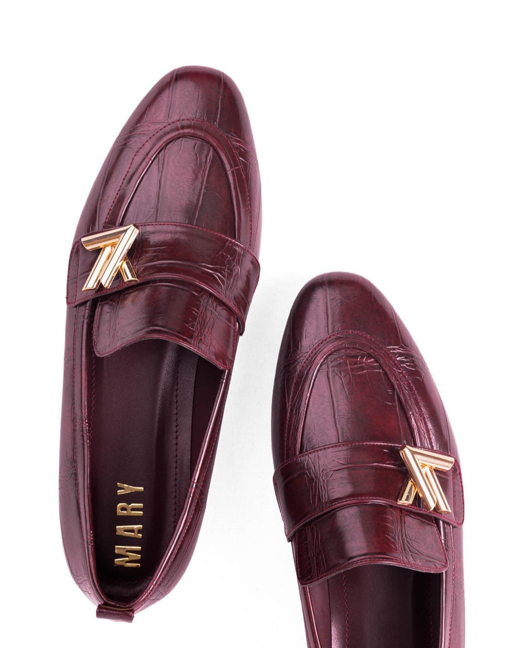 Kadın Düz Taban Şık Metal Aksesuarlı Loafer - Mary Shoes