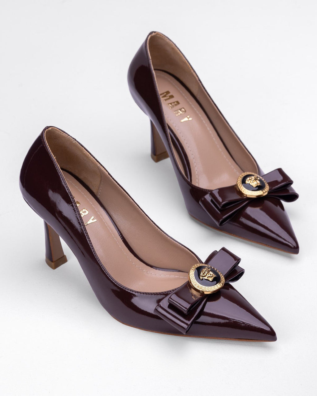 Kadın Fiyonklu Metal Detaylı Sivri Burun Topuklu Ayakkabı - Mary Shoes