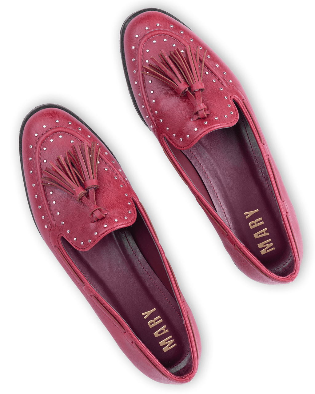 Kadın Püskül ve Taş Detaylı Klasik Loafer Ayakkabı - Mary Shoes