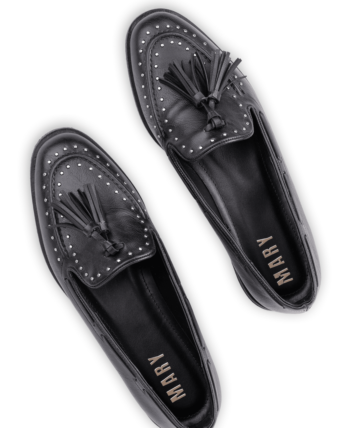 Kadın Püskül ve Taş Detaylı Klasik Loafer Ayakkabı - Mary Shoes