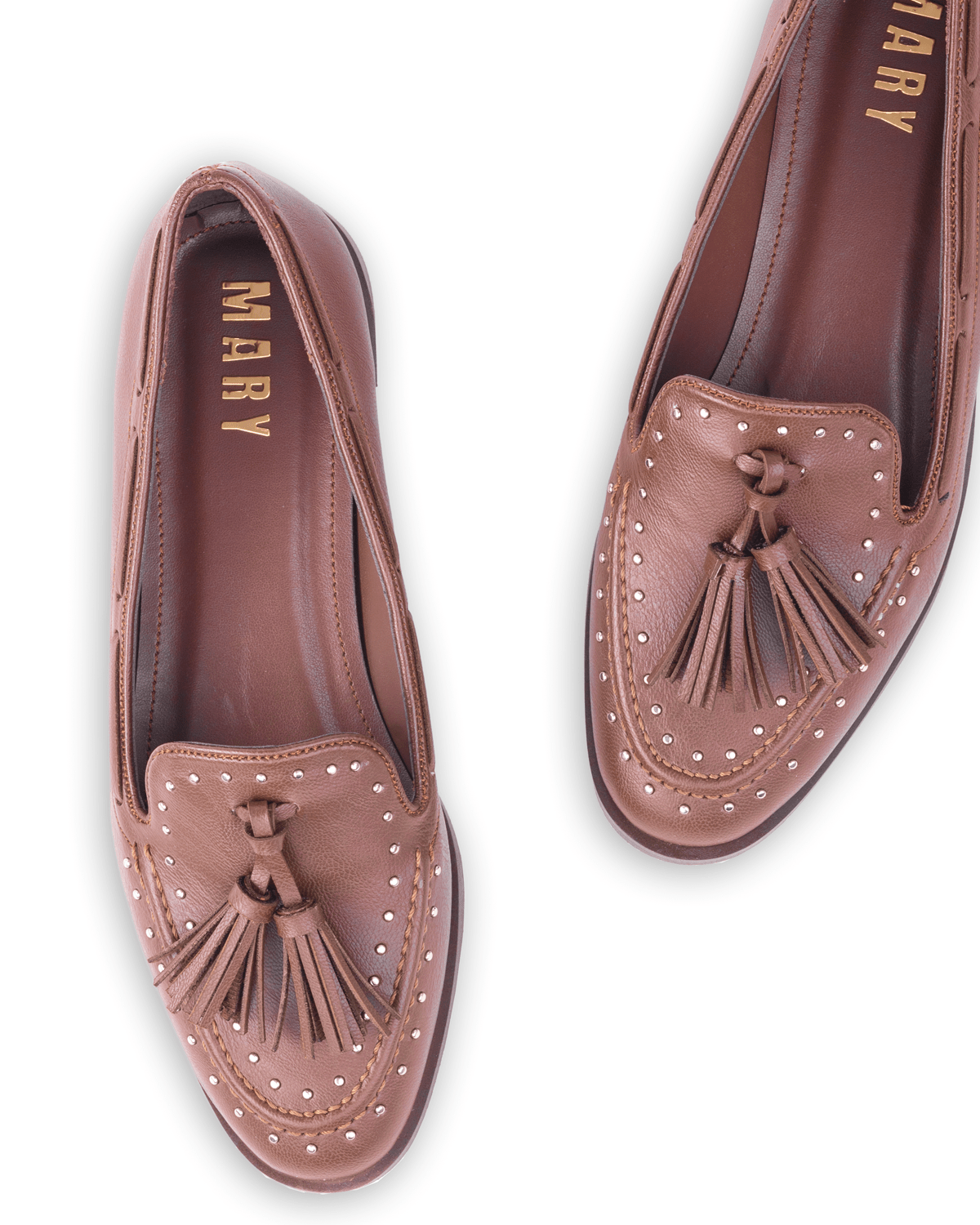 Kadın Püskül ve Taş Detaylı Klasik Loafer Ayakkabı - Mary Shoes