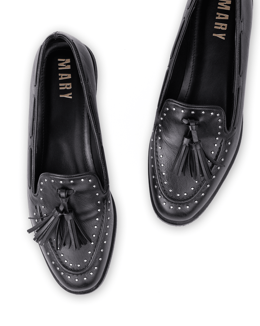 Kadın Püskül ve Taş Detaylı Klasik Loafer Ayakkabı - Mary Shoes