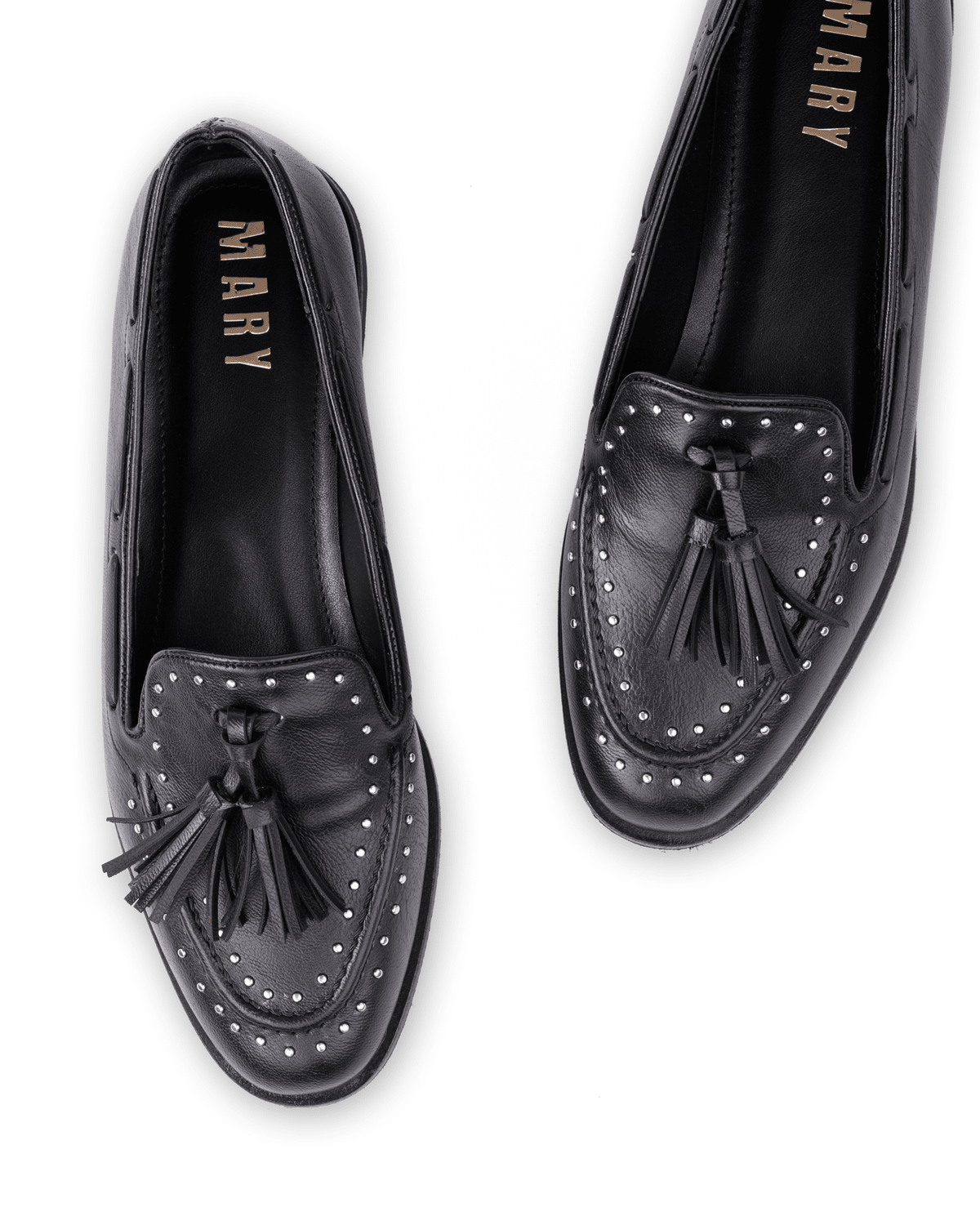 Kadın Püskül ve Taş Detaylı Klasik Loafer Ayakkabı - Mary Shoes