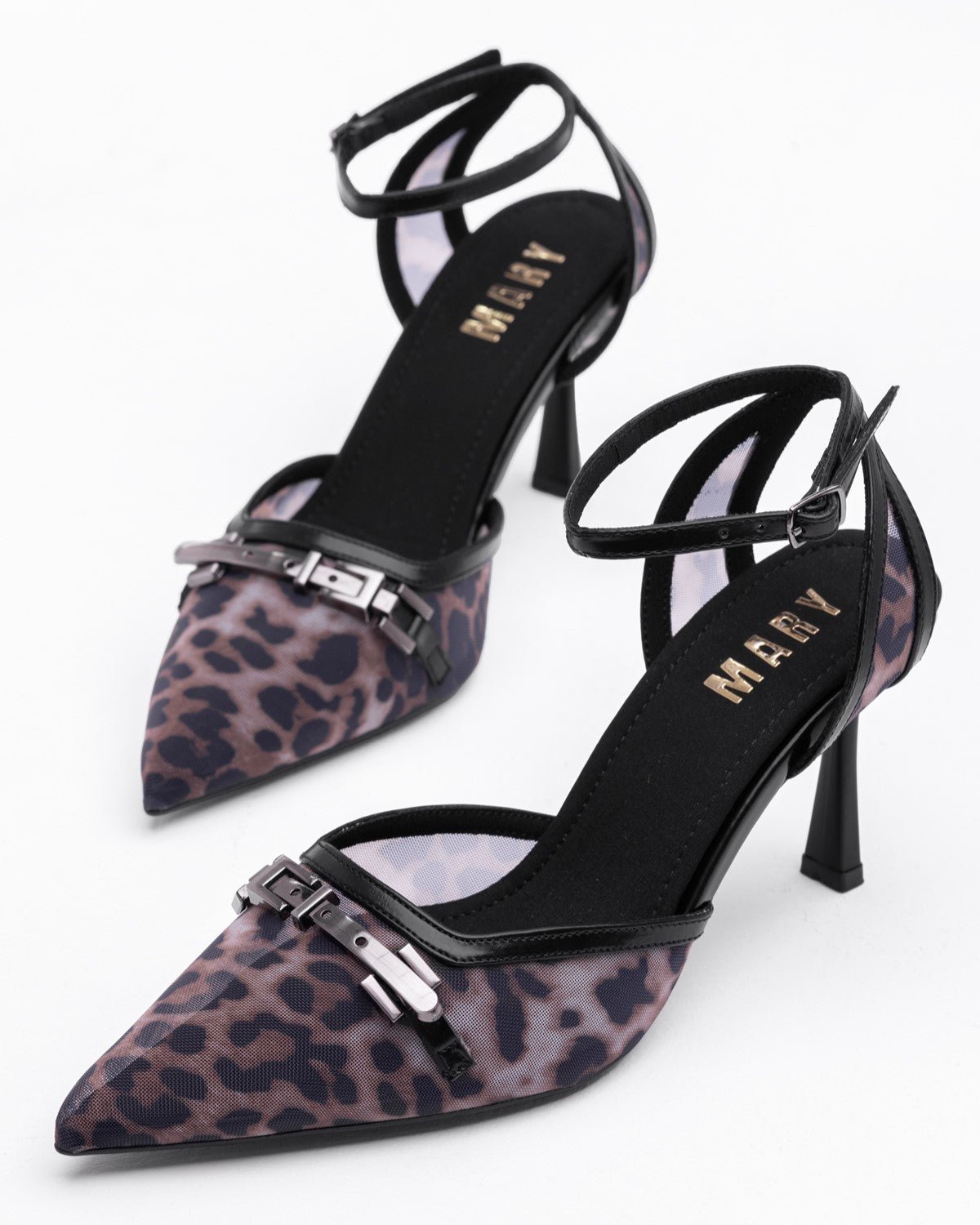 Kadın Sivri Burun Bilekten Bantlı Topuklu Ayakkabı - Mary Shoes