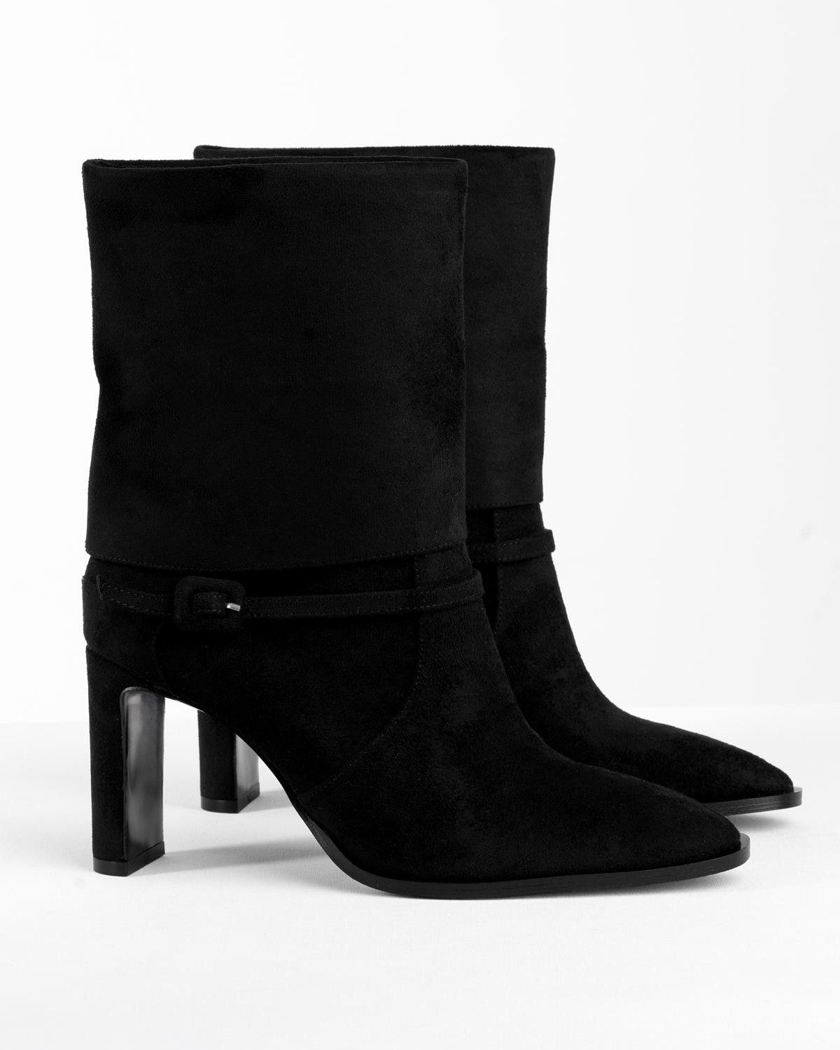 Kadın Süet Topuklu Kısa Bot - Mary Shoes