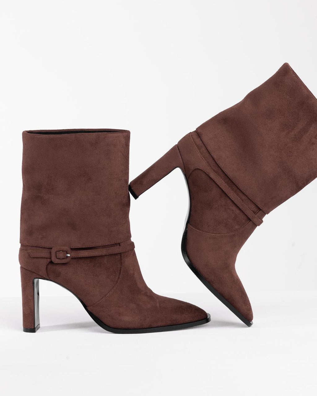 Kadın Süet Topuklu Kısa Bot - Mary Shoes