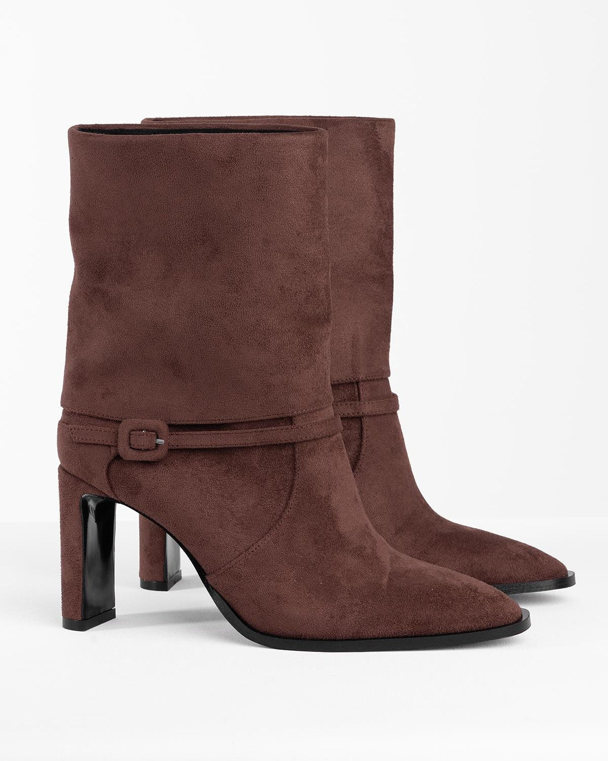 Kadın Süet Topuklu Kısa Bot - Mary Shoes