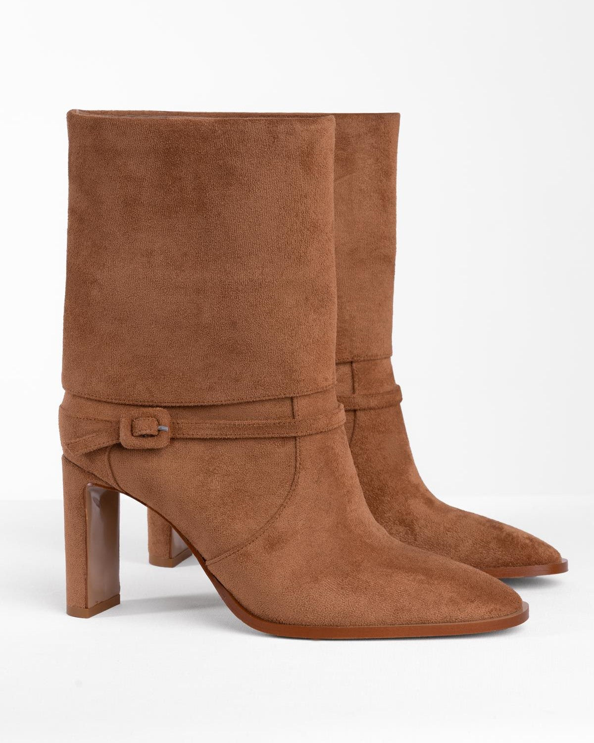 Kadın Süet Topuklu Kısa Bot - Mary Shoes