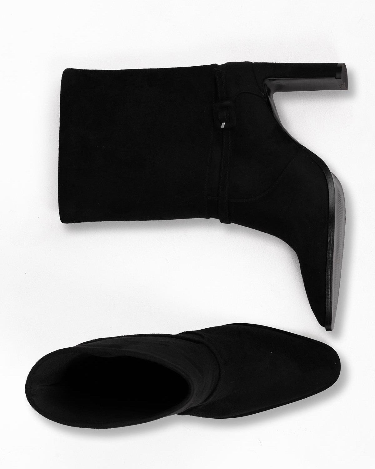 Kadın Süet Topuklu Kısa Bot - Mary Shoes