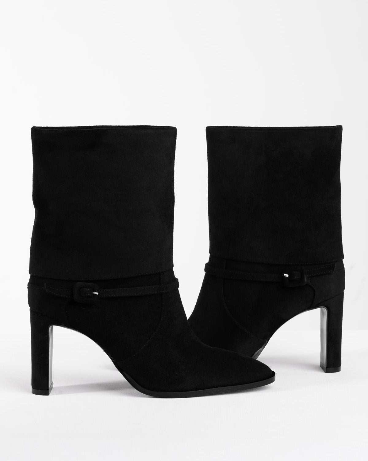 Kadın Süet Topuklu Kısa Bot - Mary Shoes