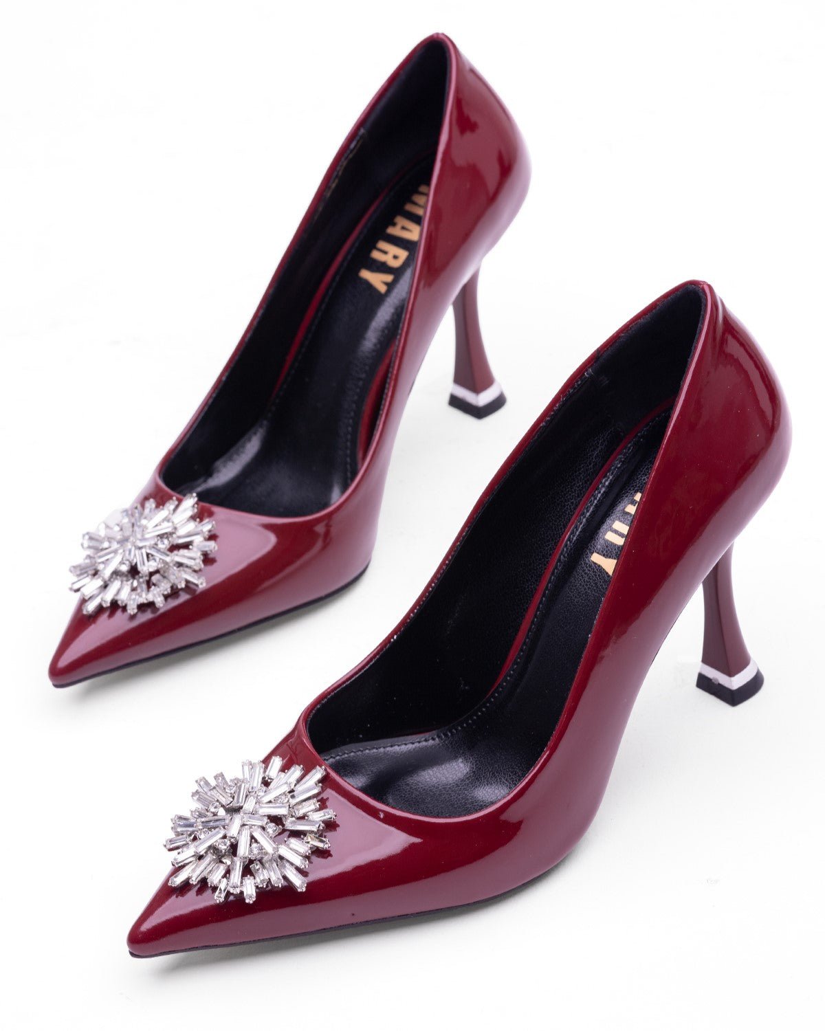 Kadın Taş Detaylı Sivri Burun Topuklu Ayakkabı - Mary Shoes