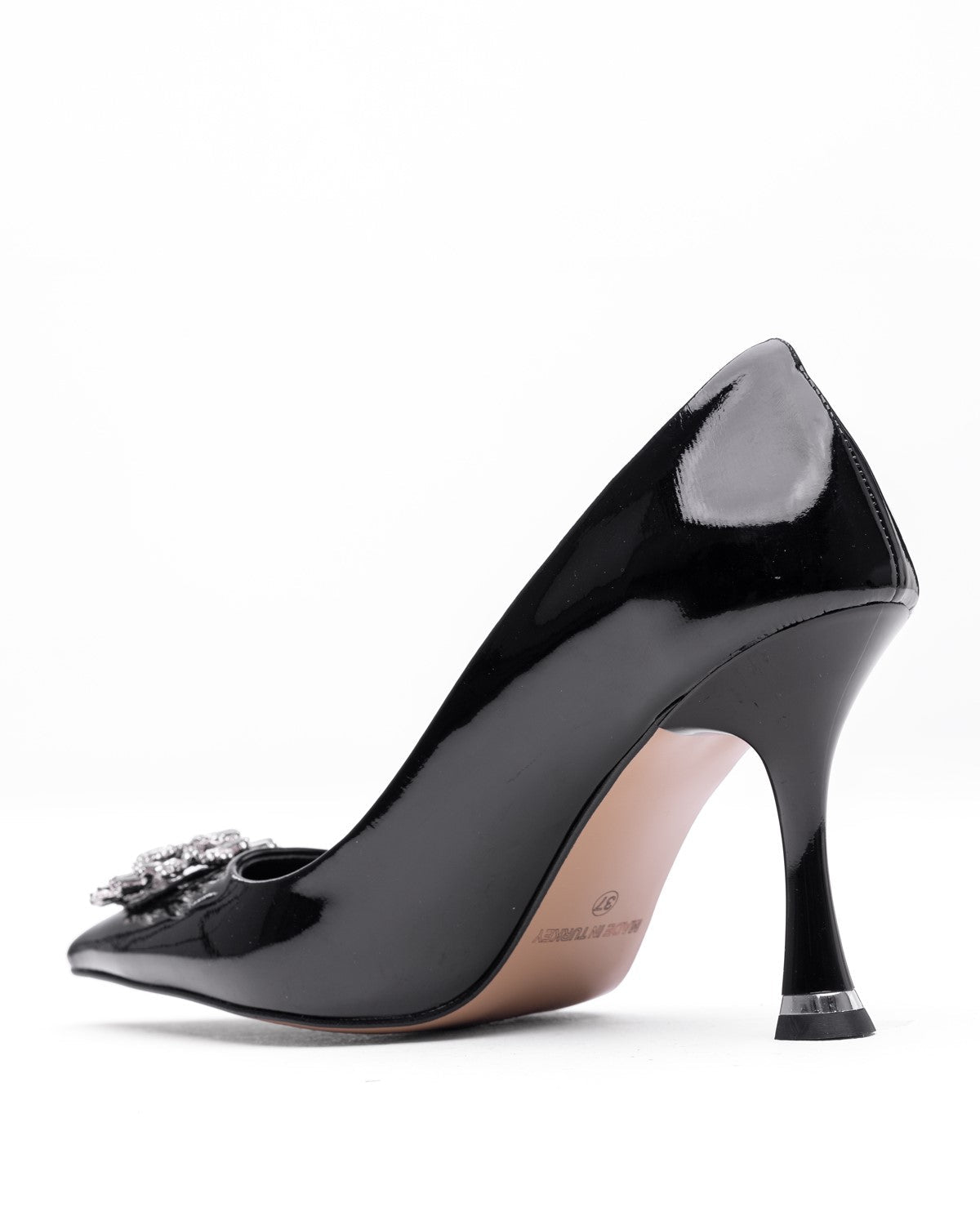 Kadın Taş Detaylı Sivri Burun Topuklu Ayakkabı - Mary Shoes