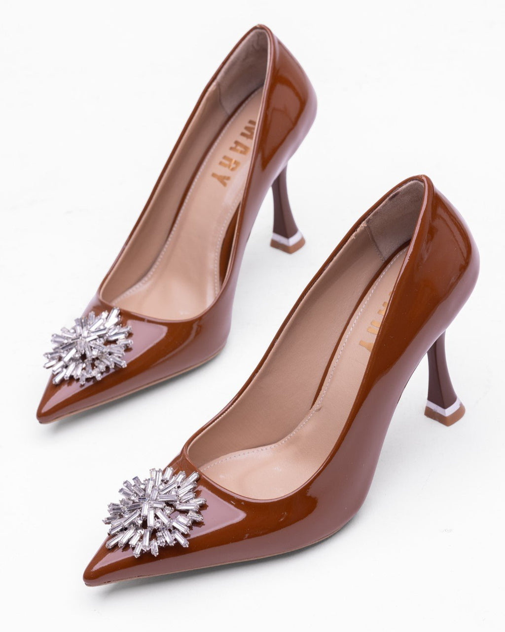 Kadın Taş Detaylı Sivri Burun Topuklu Ayakkabı - Mary Shoes