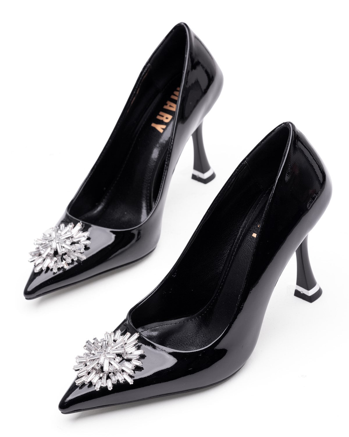 Kadın Taş Detaylı Sivri Burun Topuklu Ayakkabı - Mary Shoes