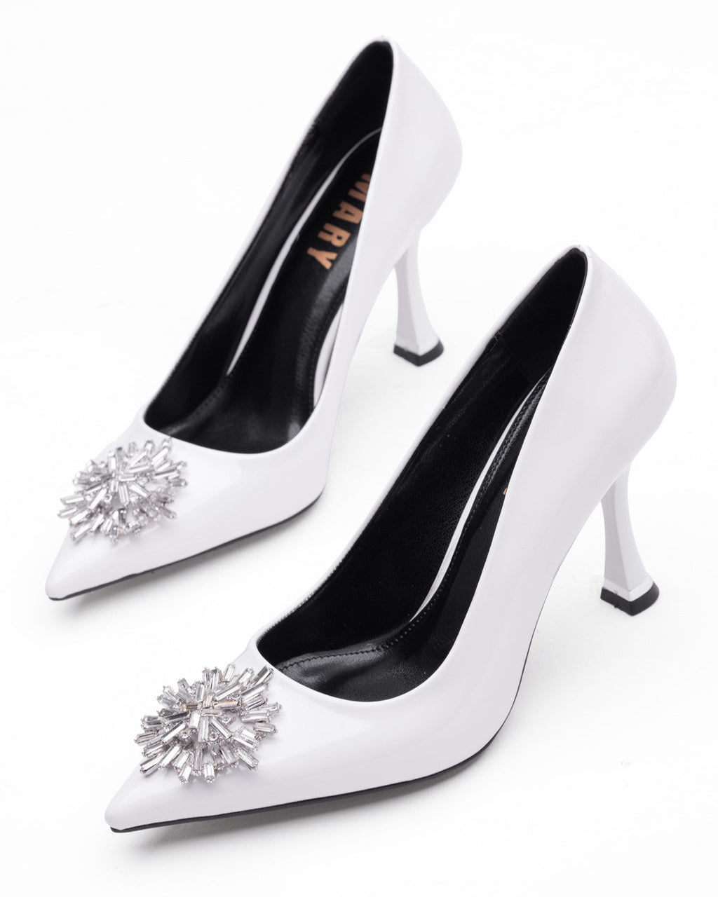 Kadın Taş Detaylı Sivri Burun Topuklu Ayakkabı - Mary Shoes