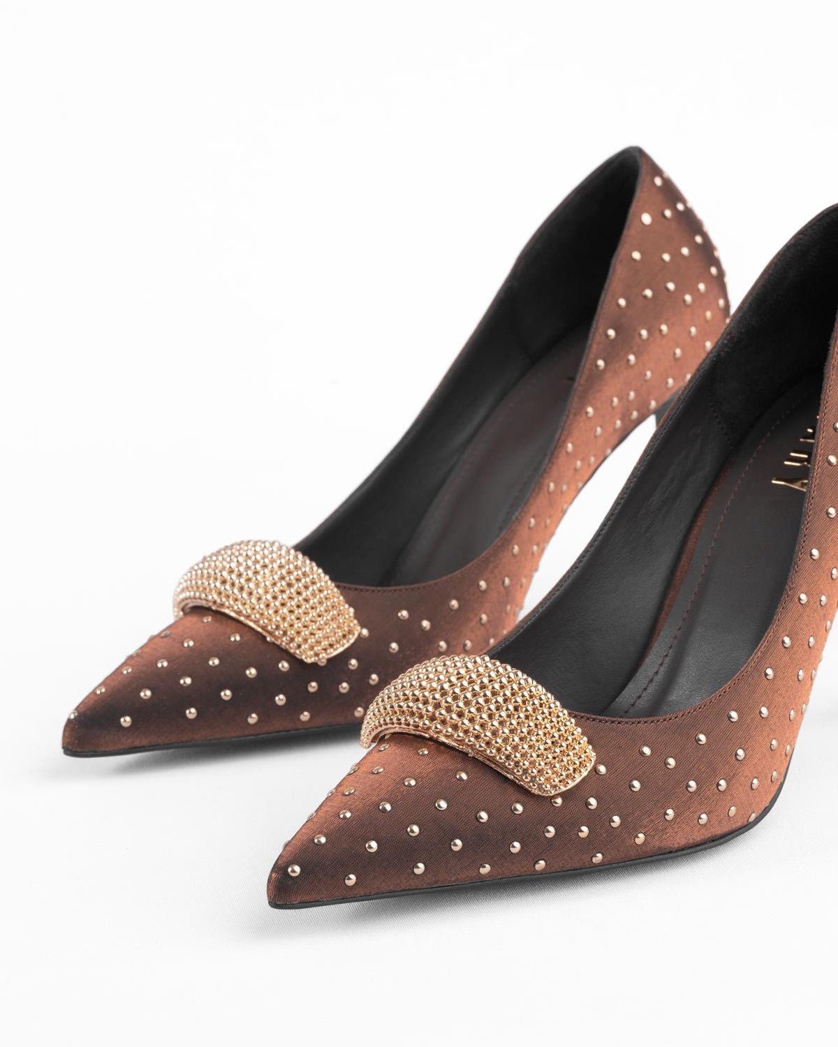 Kadın Taş Detaylı Topuklu Ayakkabı - Mary Shoes