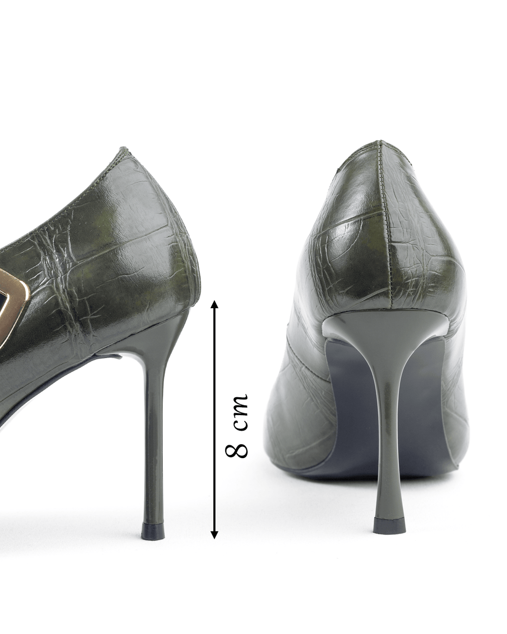 Kadın Tokalı Detaylı Sivri Burun Topuklu Ayakkabı - Mary Shoes