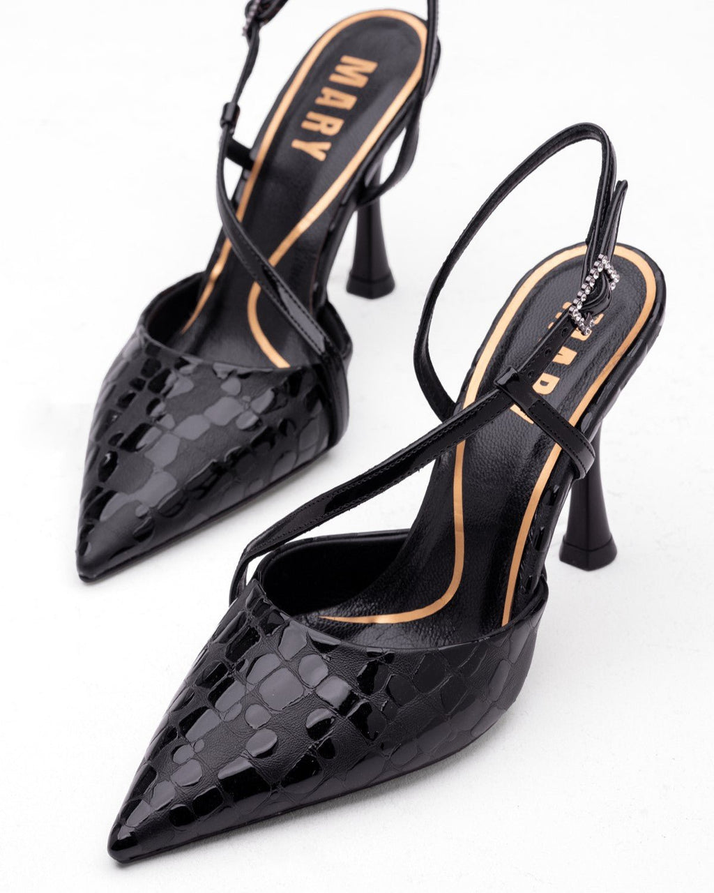 Kadın Tokalı Sivri Burun Topuklu Ayakkabı - Mary Shoes