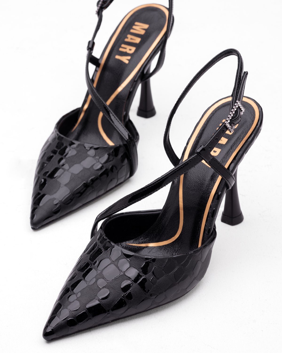 Kadın Tokalı Sivri Burun Topuklu Ayakkabı - Mary Shoes