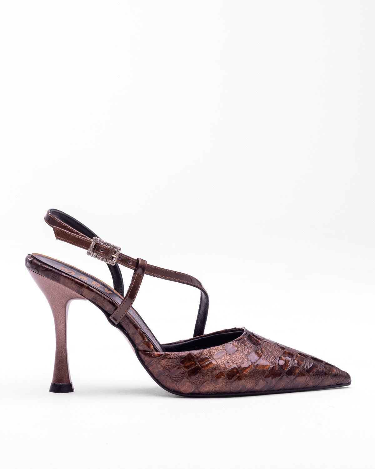 Kadın Tokalı Sivri Burun Topuklu Ayakkabı - Mary Shoes