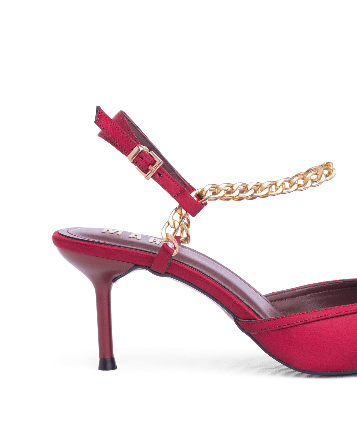 Kadın Zincir Detaylı Sivri Burun Topuklu Ayakkabı - Mary Shoes