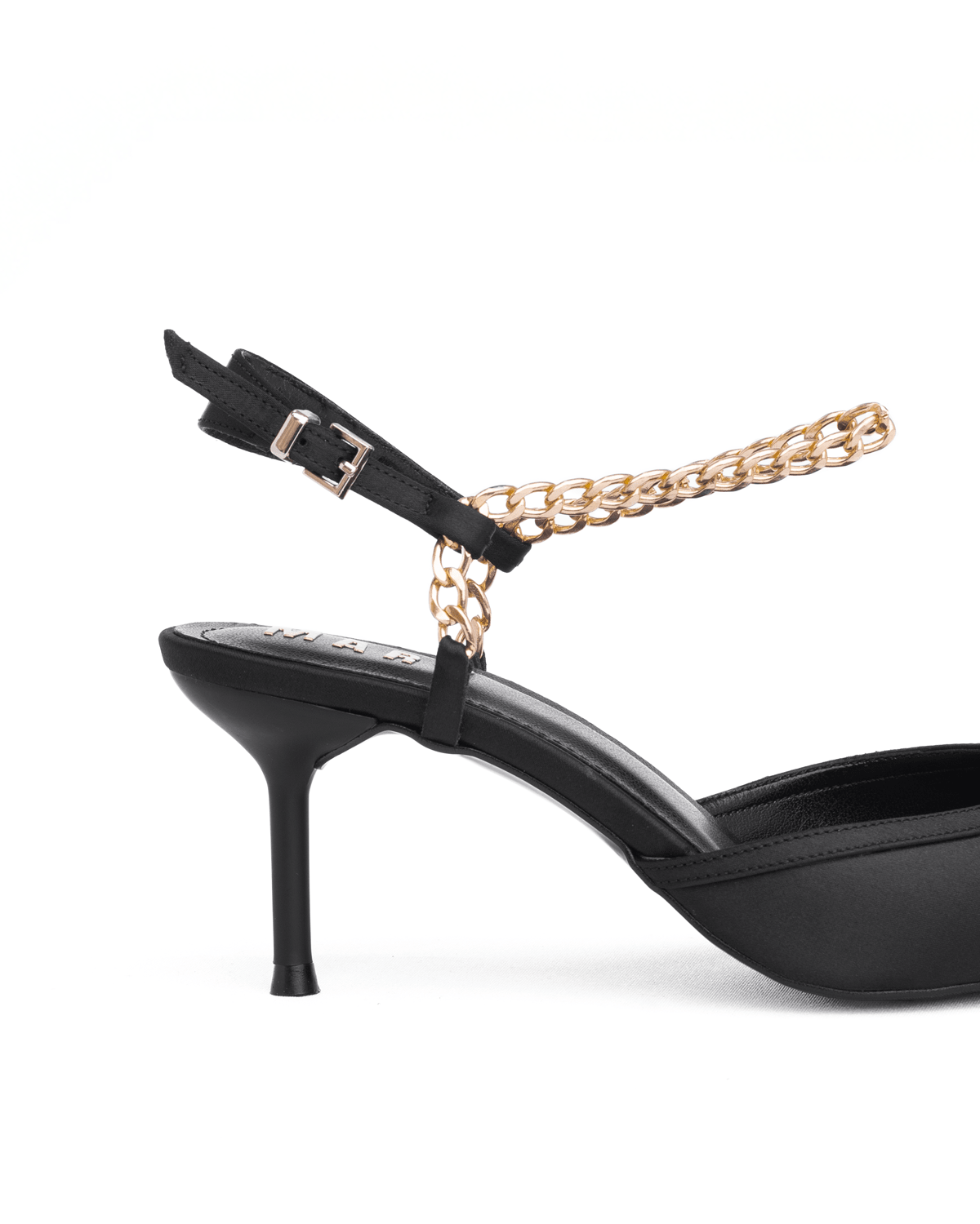 Kadın Zincir Detaylı Sivri Burun Topuklu Ayakkabı - Mary Shoes