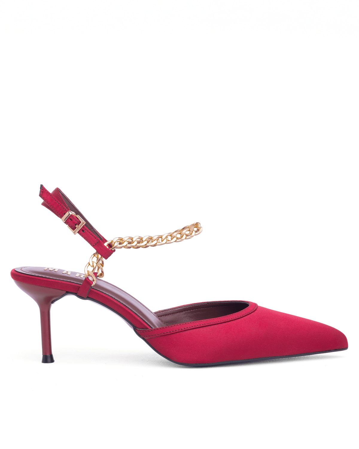 Kadın Zincir Detaylı Sivri Burun Topuklu Ayakkabı - Mary Shoes