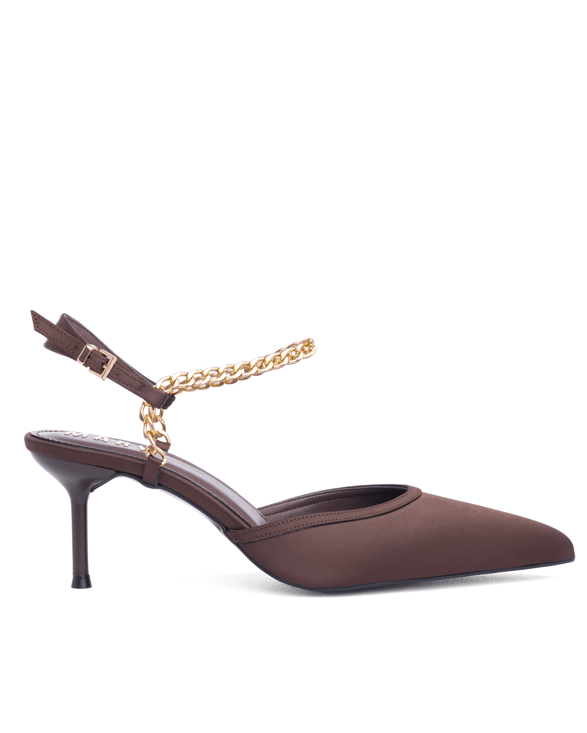 Kadın Zincir Detaylı Sivri Burun Topuklu Ayakkabı - Mary Shoes