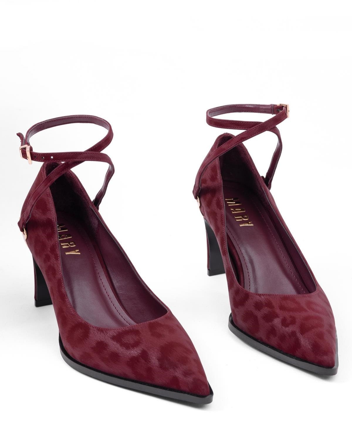 Leopar Desenli Abiye Stiletto - Şık Gece ve Düğün Ayakkabısı - Mary Shoes