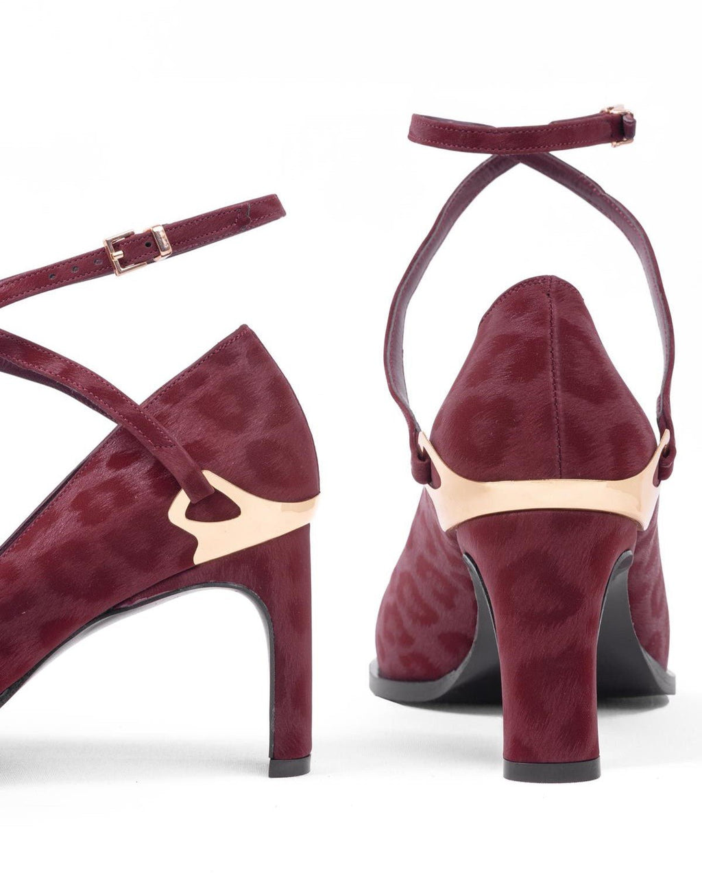 Leopar Desenli Abiye Stiletto - Şık Gece ve Düğün Ayakkabısı - Mary Shoes