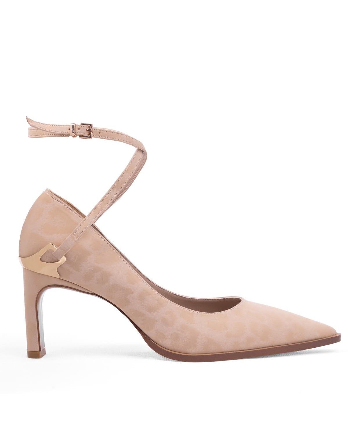 Leopar Desenli Abiye Stiletto - Şık Gece ve Düğün Ayakkabısı - Mary Shoes