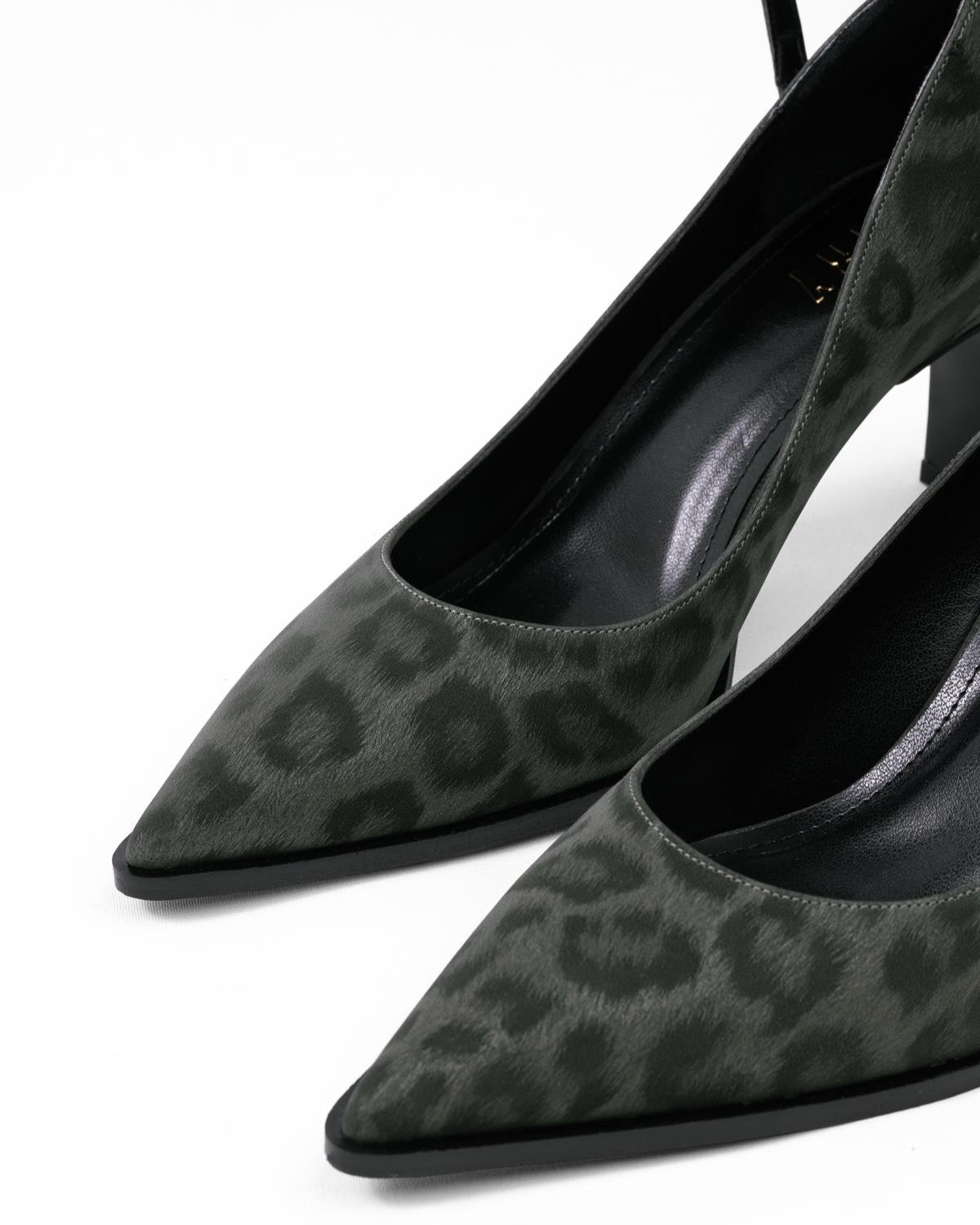 Leopar Desenli Abiye Stiletto - Şık Gece ve Düğün Ayakkabısı - Mary Shoes