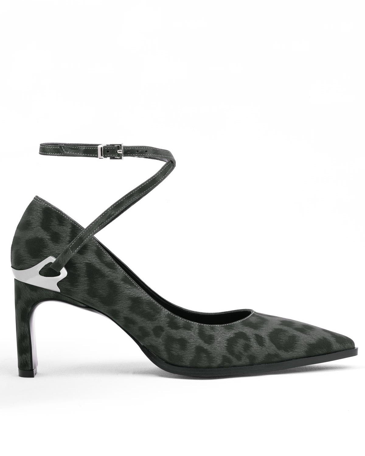 Leopar Desenli Abiye Stiletto - Şık Gece ve Düğün Ayakkabısı - Mary Shoes