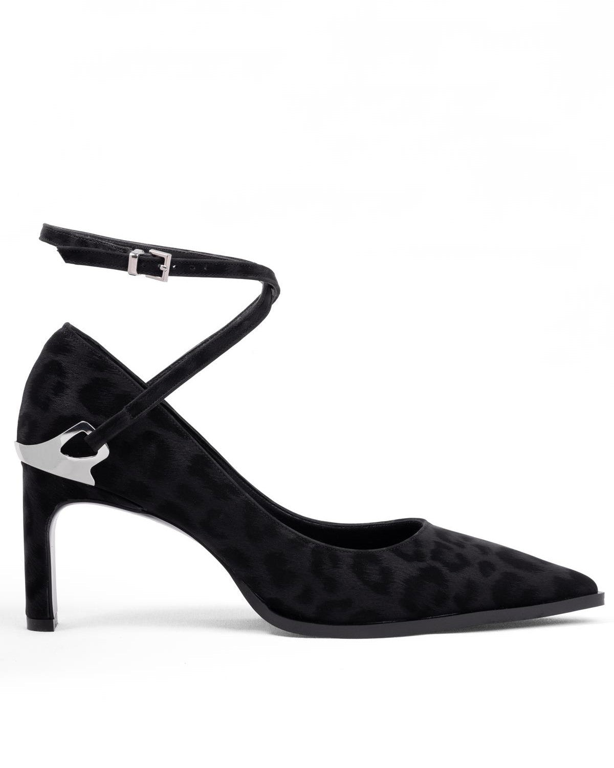 Leopar Desenli Abiye Stiletto - Şık Gece ve Düğün Ayakkabısı - Mary Shoes