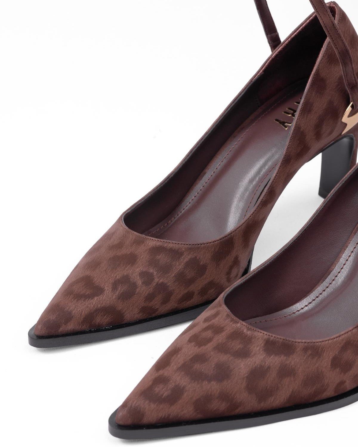 Leopar Desenli Abiye Stiletto - Şık Gece ve Düğün Ayakkabısı - Mary Shoes