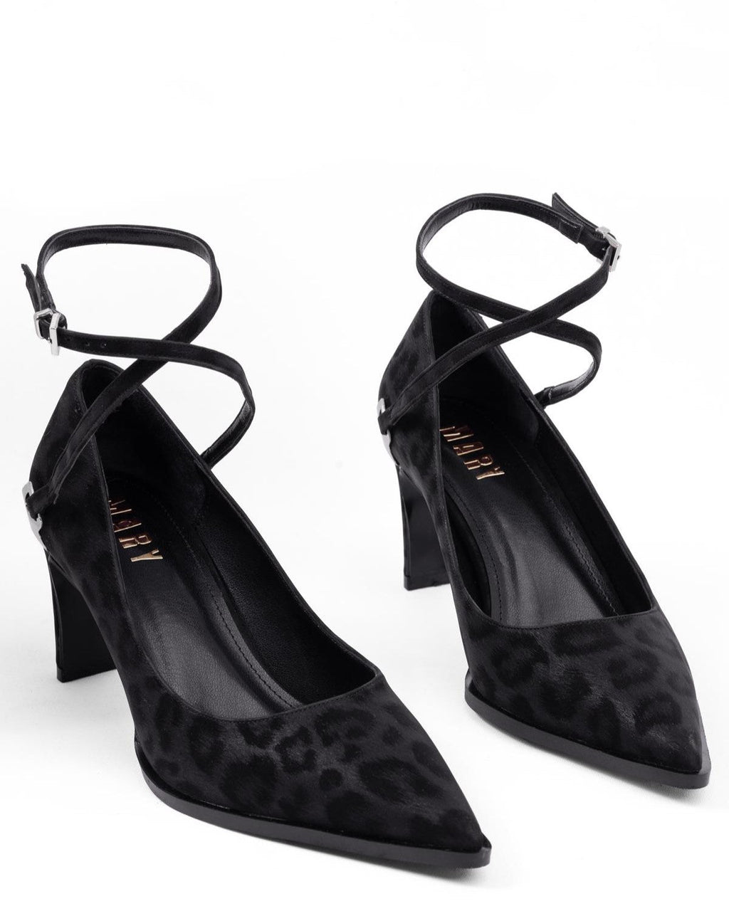 Leopar Desenli Abiye Stiletto - Şık Gece ve Düğün Ayakkabısı - Mary Shoes