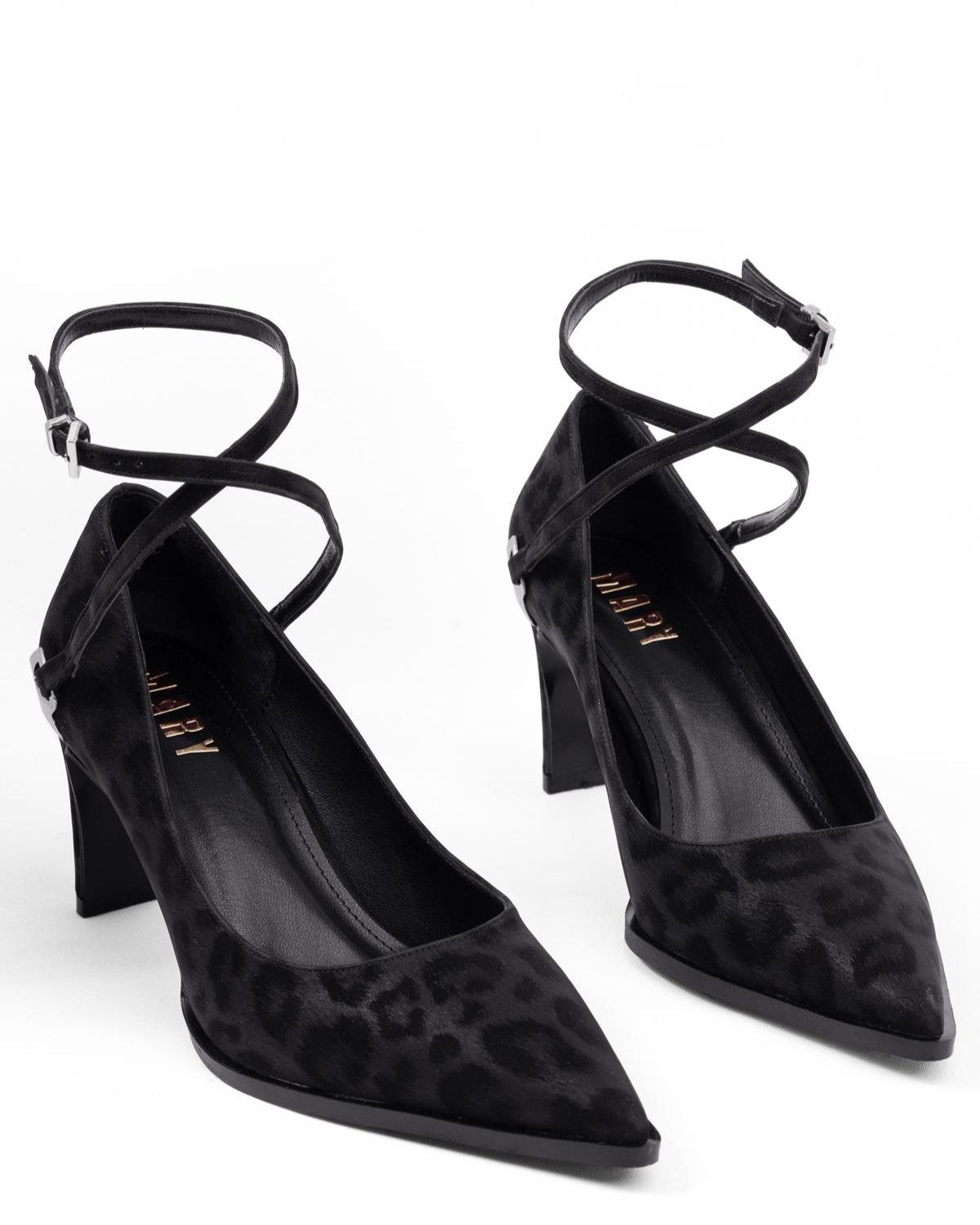 Leopar Desenli Abiye Stiletto - Şık Gece ve Düğün Ayakkabısı - Mary Shoes