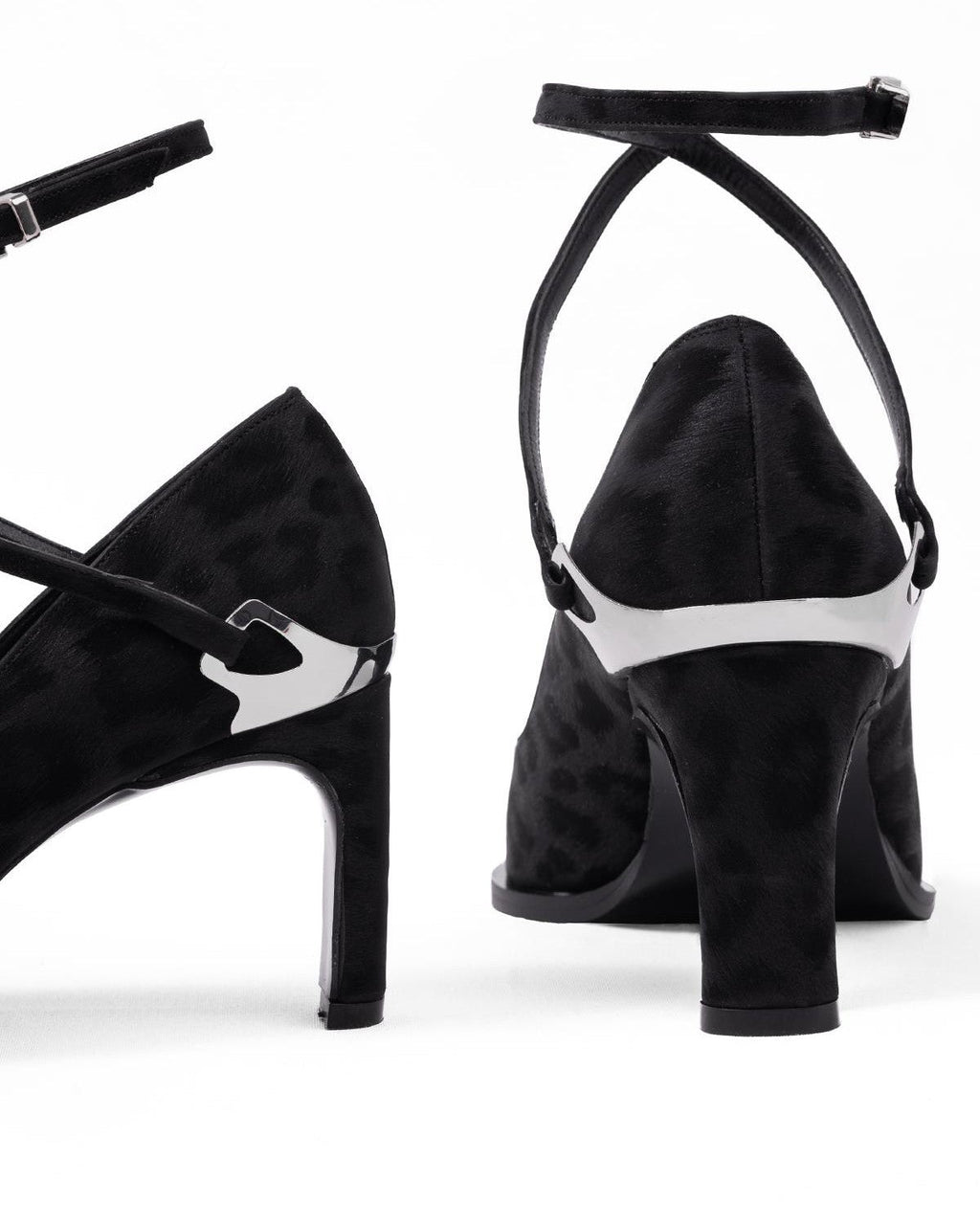 Leopar Desenli Abiye Stiletto - Şık Gece ve Düğün Ayakkabısı - Mary Shoes