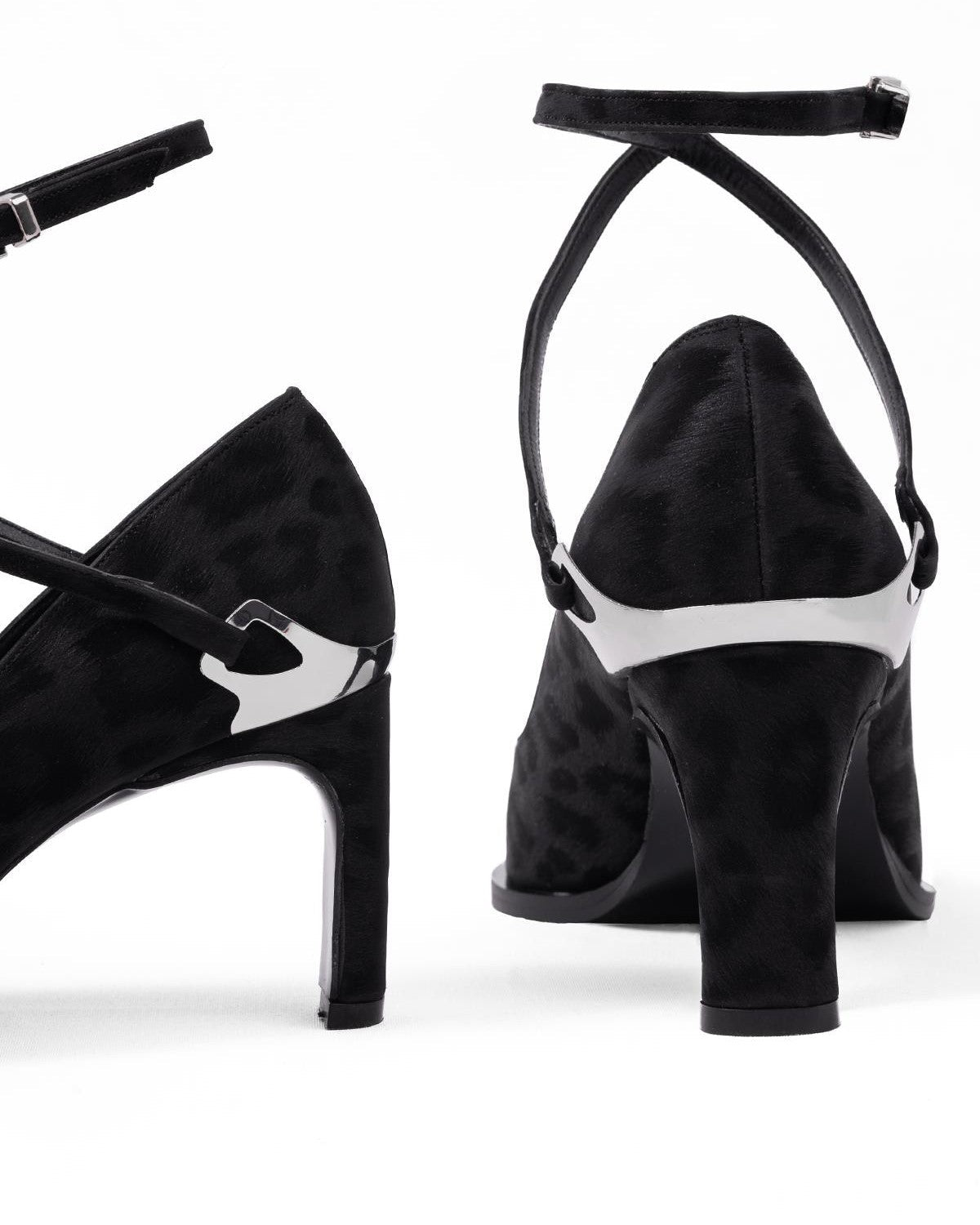 Leopar Desenli Abiye Stiletto - Şık Gece ve Düğün Ayakkabısı - Mary Shoes