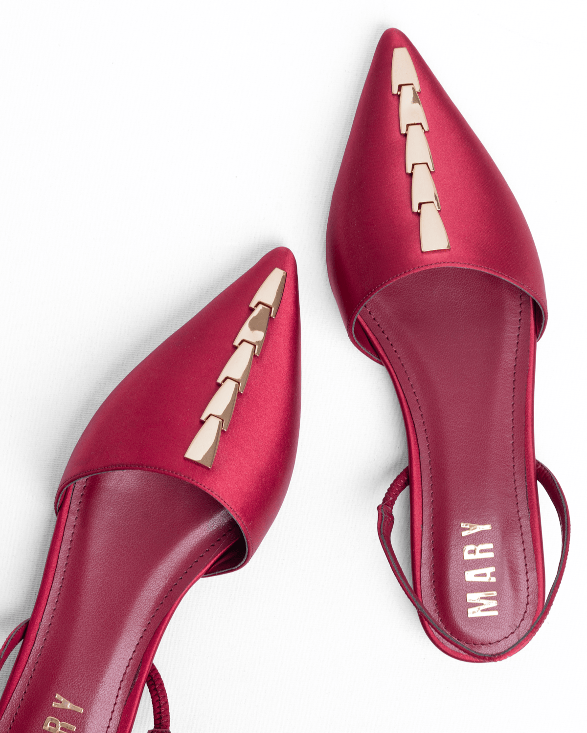 Leopar Desenli Sivri Burun Düşük Topuklu Slingback Babet - Mary Shoes